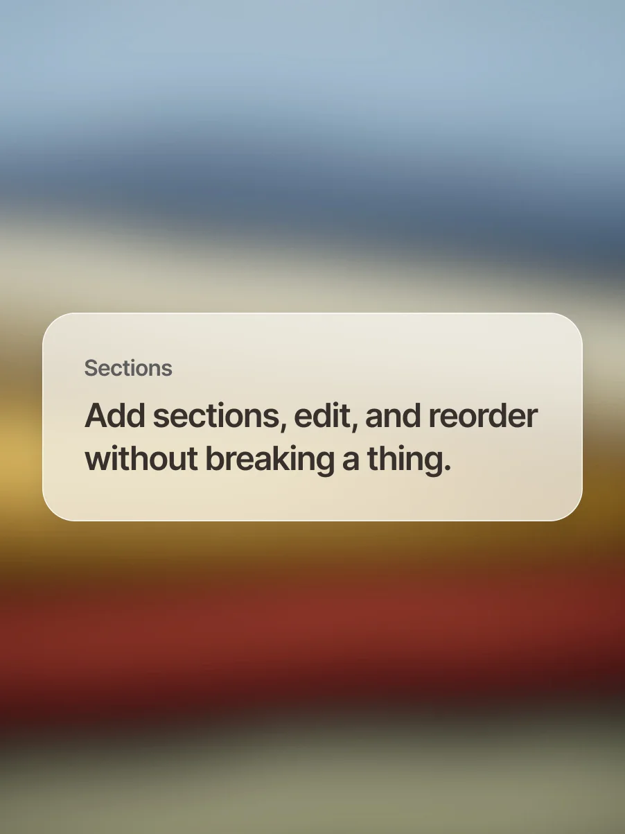 Sections.